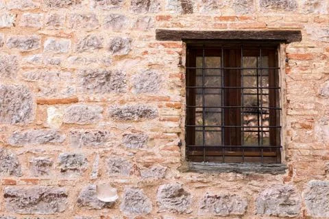 Medieval wall window Stock Photos