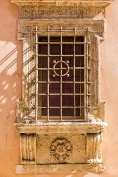 Medieval wall window Stock Photos