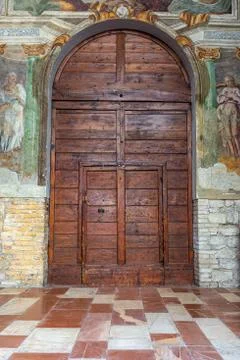 Medieval wall window Foto stock