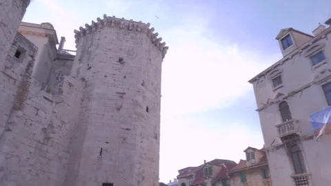 Medieval walls of Split, Croatia Stock Footage 83767571