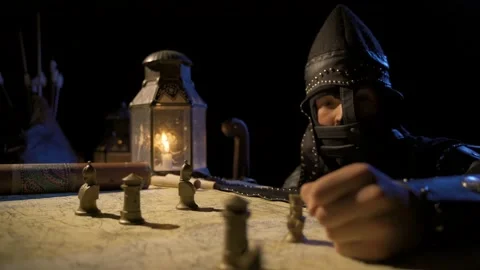 Medieval warriors. Vídeo Stock 199300680