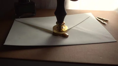 Medieval way to send encrypted secured messages. Stock Footage 145982810