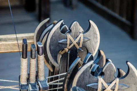 Medieval weapons for close combat. Stock Photos