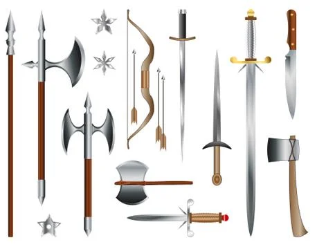 Medieval weapons Stock Illustration