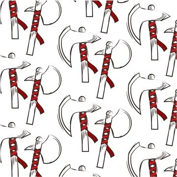 Medieval weapons pattern background Vector Stock Illustration