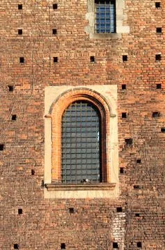 Medieval window of a castle Stock Photos