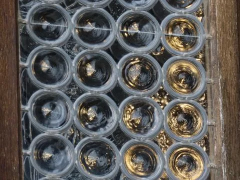 Medieval window round Foto stock