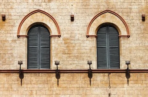 Medieval windows Stock Photos