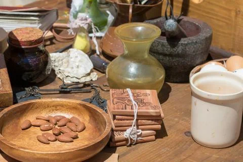 Medieval writing tools Stock Photos