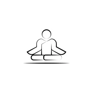 Meditate, human icon. Element of alternative medicine icon for mobile concept Stock Illustration