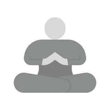 Meditate icon vector image. Stock Illustration