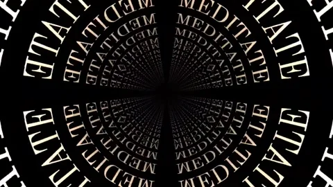 MEDITATE Keyword Animation, 3D Pattern, Background Loop. Zen concept. Stock Footage 250474299