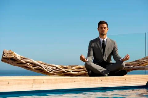 Meditating executive Stock Photos