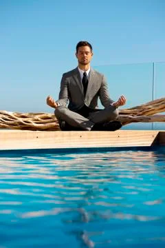 Meditating executive Stock Photos