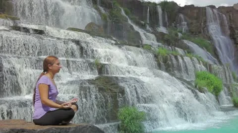 Meditating Stock Footage