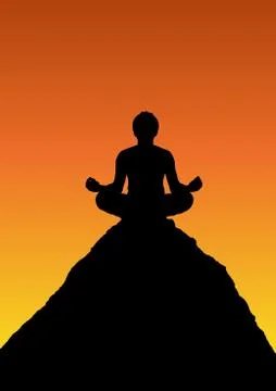 Meditating Stock Illustration
