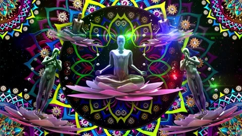 Meditating On The Lotus Flower Background 動画素材 342922002