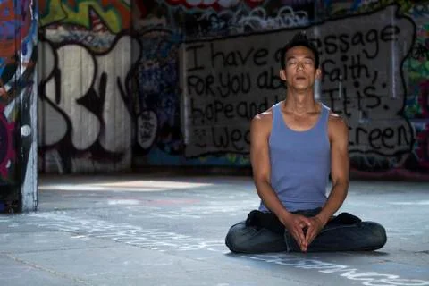 Meditating Man Stock Photos