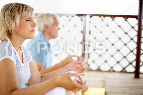 Meditating Senior Woman