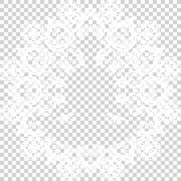 Meditating silhouette is sitting in white vector art with mandala motifs on Stock Illustration