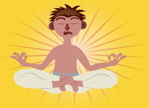 Meditating time Stock Illustration