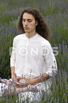 Meditating yogi Stock Photos