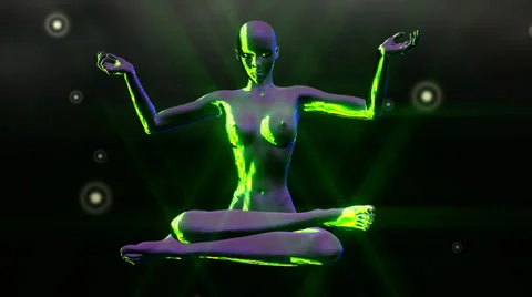 Meditation animation Stock Footage 27489170