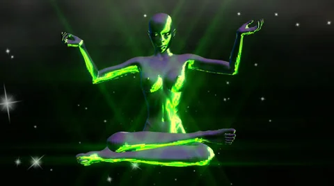 Meditation animation Stock Footage 27489320