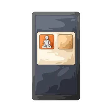 Meditation app illustration Stock Illustration