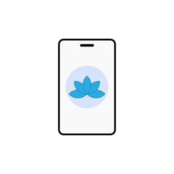 Meditation app screen Illustrazione stock