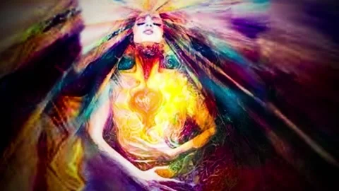 Meditation background HD loopable kundalini awakening chakra healing yoga om Stock Footage 221590003