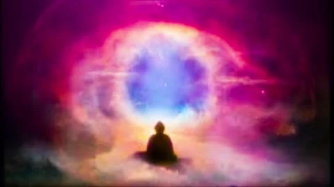 Meditation background HD loopable kundalini awakening chakra healing yoga om Stock Footage 221590111