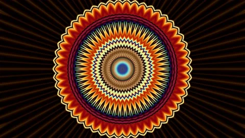 Meditation Background Video Circular Concentric Mandala Seamless Loop Stock Footage 161220034