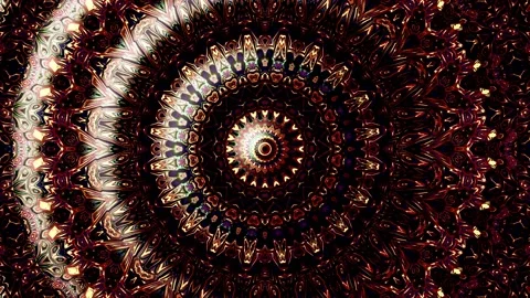 Meditation Background Video Circular Concentric Mandala Seamless Loop 库存影片 161247857