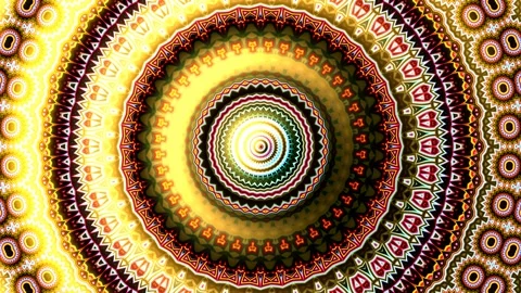 Meditation Background Video Circular Concentric Mandala Seamless Loop 库存影片 161295125