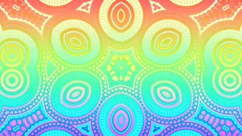 Meditation Background Video Hypnotic Mandala Seamless Endless Loop Stock Footage 205534294