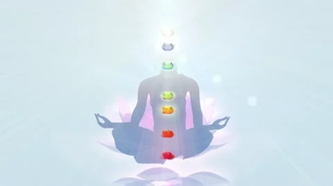 Meditation. Chakra activation. Stock Footage 11214572