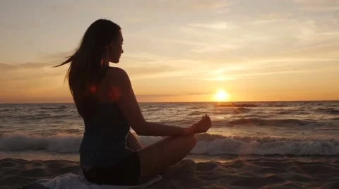 Meditation On the Coast Stock Footage 68646031