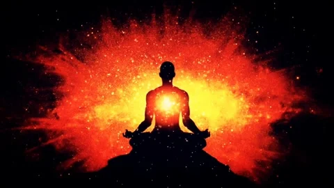 Meditation to connect inner self Stock Footage 254023067