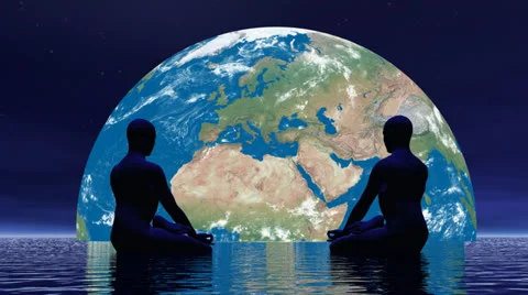 Meditation for earth - 3D render Stock-Footage 24373785