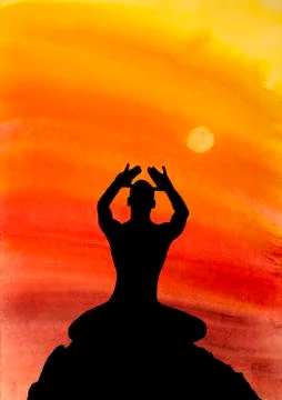 Meditation Stock Illustration