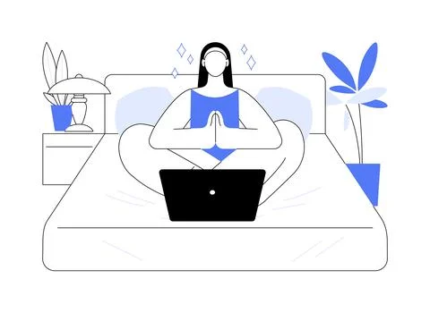 Meditation isolated cartoon vector illustrations. Stock Illustration