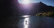 Meditation On The Lake Stock Footage
