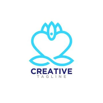Meditation logo Stock Illustration