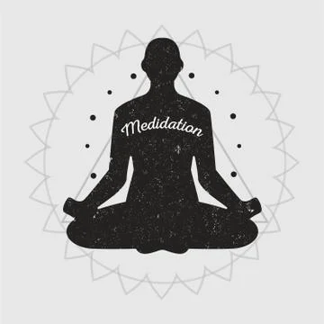 Meditation man Stock Illustration