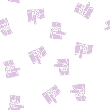 Meditation mat glyph vector seamless pattern Illustrazione stock