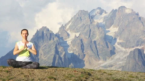 Meditation in the mountain 2 Stock Footage 41830278