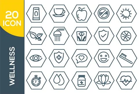 Meditation Practice and Yoga Vector Line Icons Set. Relaxation, Inner Peace,  Stock Illustration