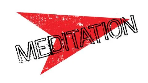Meditation rubber stamp Stock Illustration