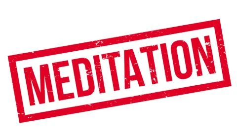 Meditation rubber stamp Stock Illustration